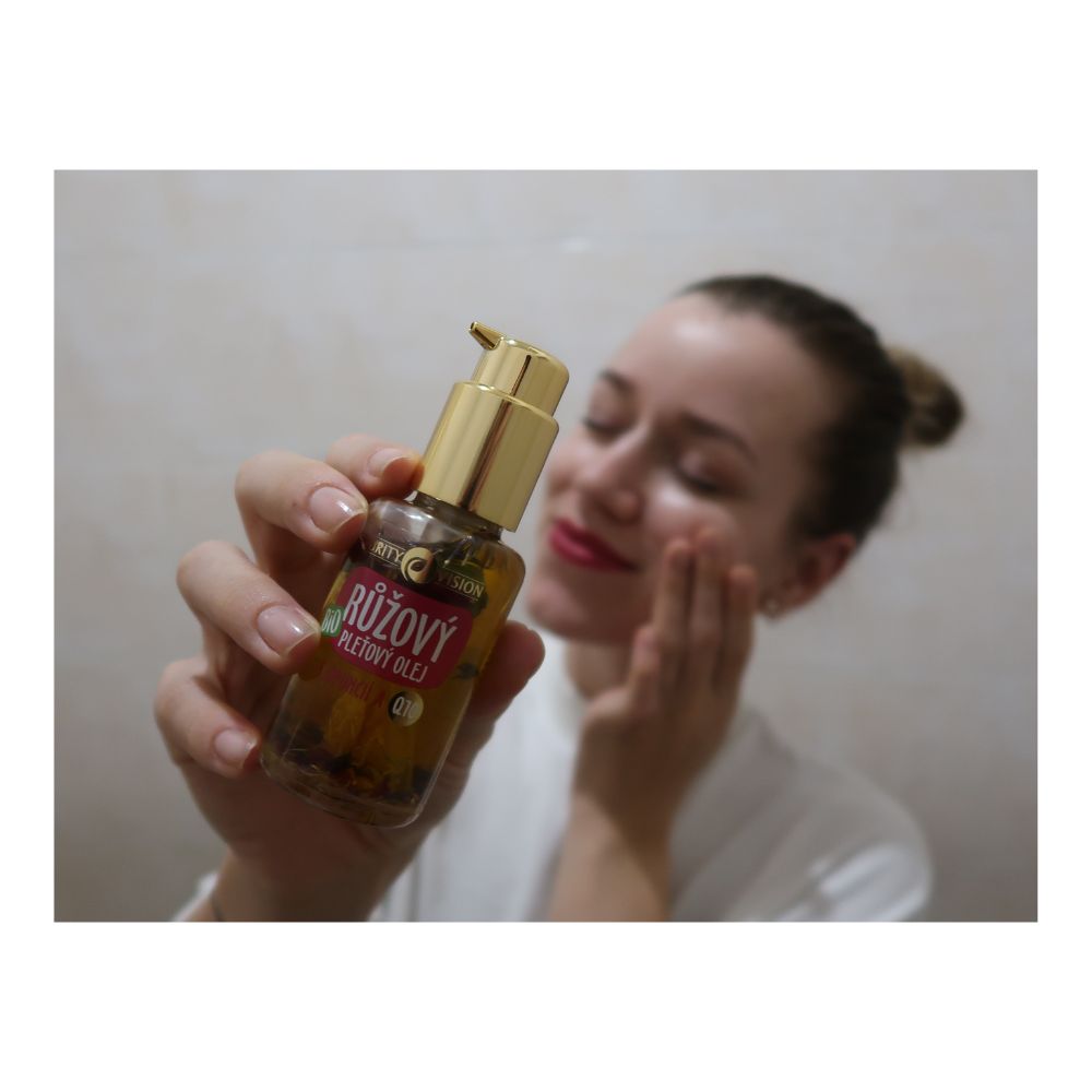 Bio Růžový omlazujíci pleťový olej s opuncií, arganem, jojobou a Q10 45 ml