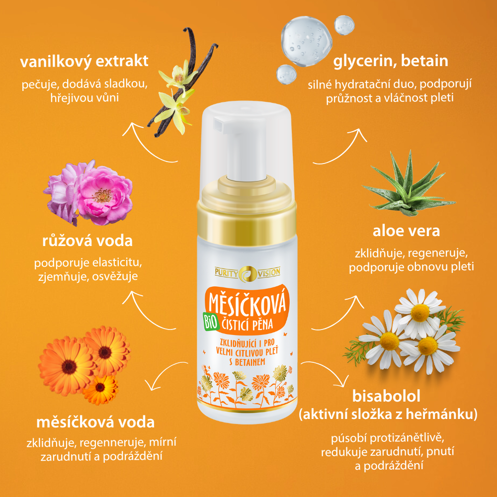 Bio Měsíčková čisticí pěna 95 ml