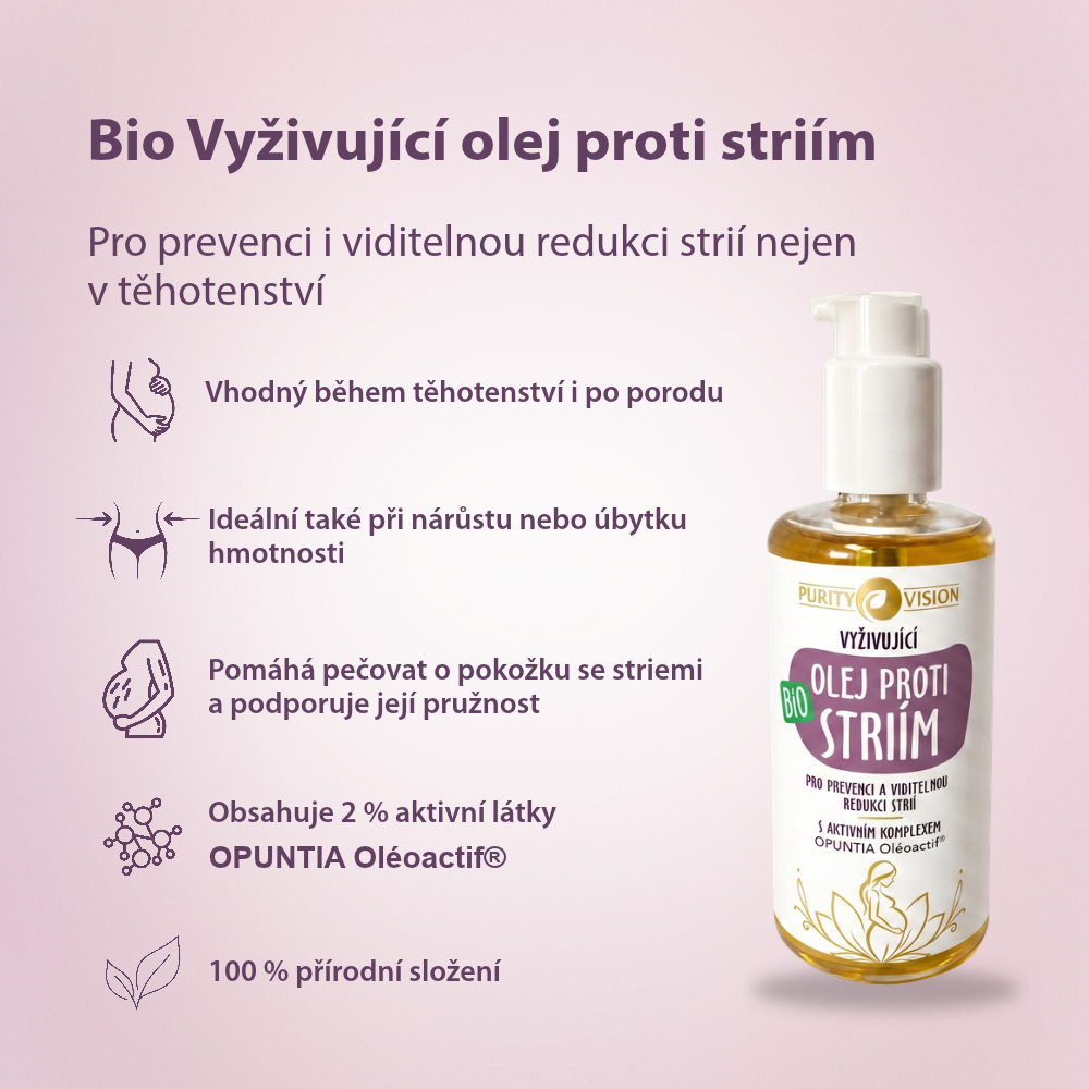 Bio Vyživující olej proti strie 200 ml